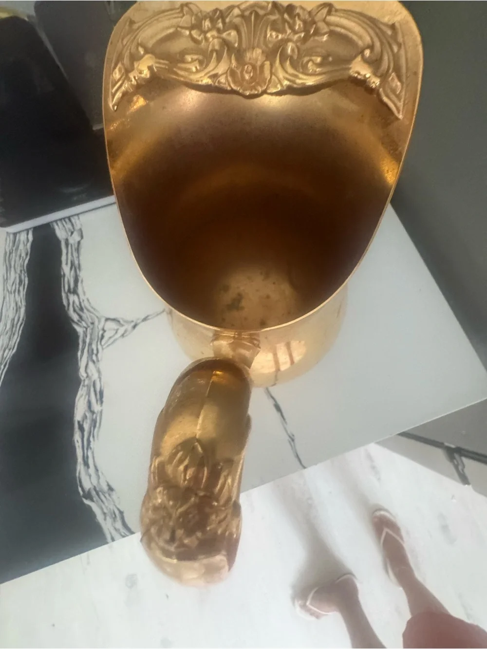 Ornate Gold Creamer Pitcher - Decorative Coffee & Tea Accessory